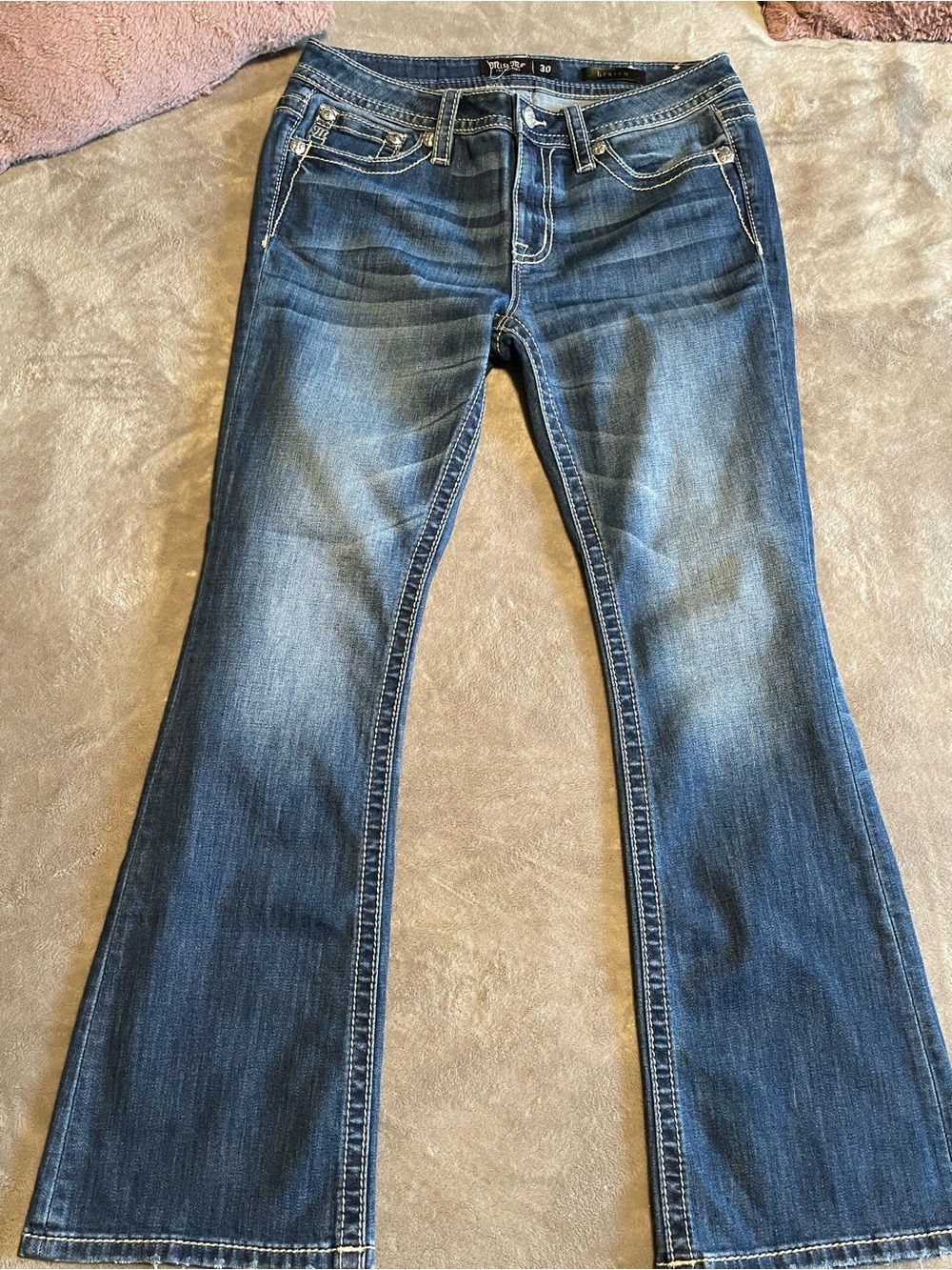 Miss Me Women's Dark Blue Flared Jeans